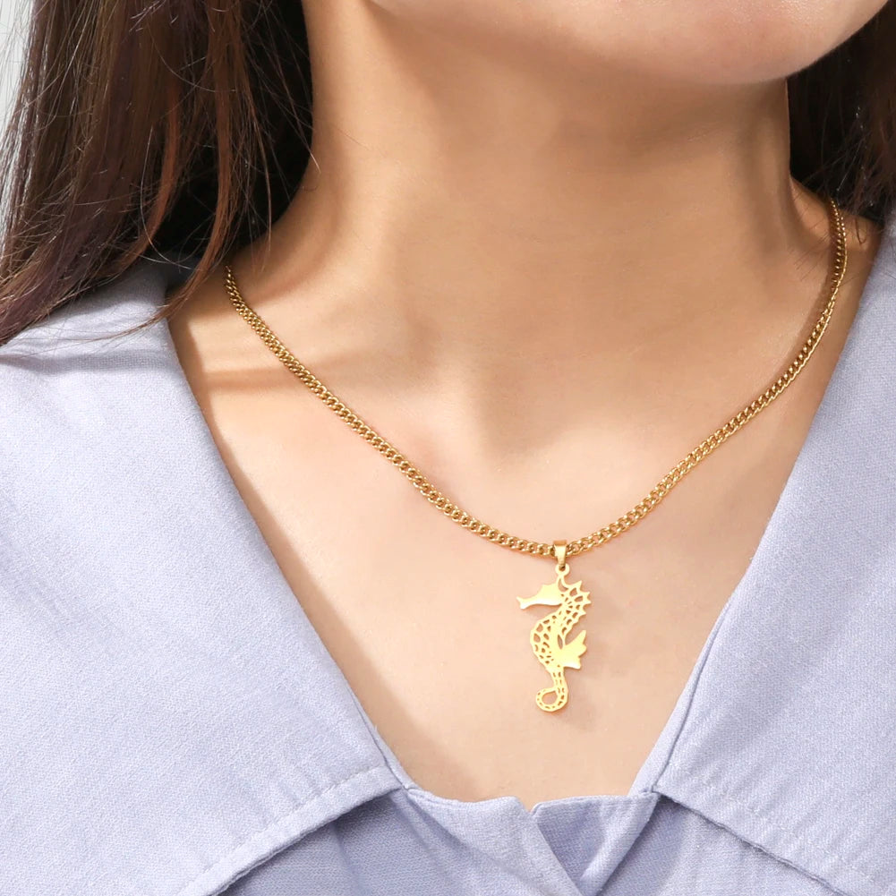 Athena Allure Designer Seahorse Pendant
