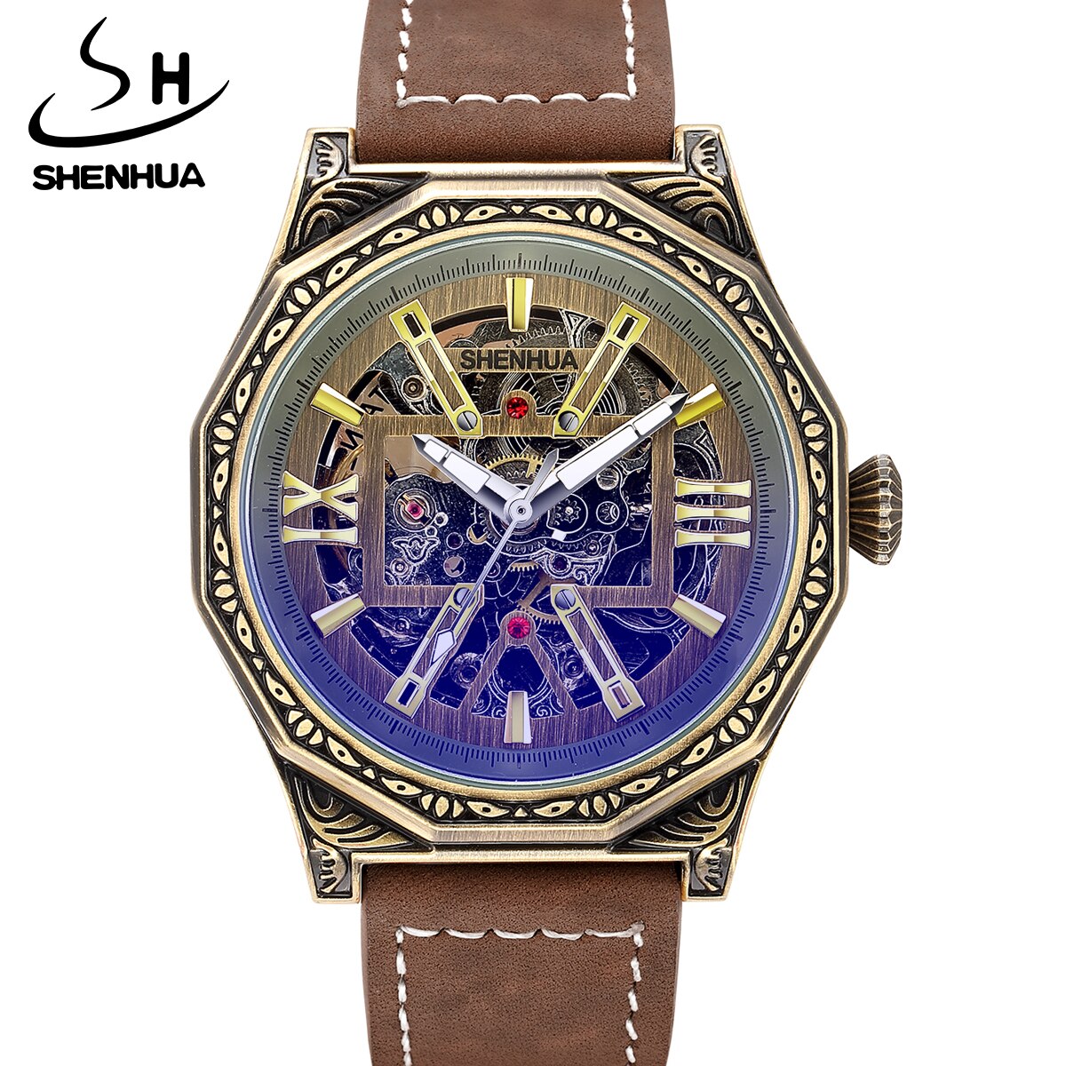 Metal Ruby Roman Watch