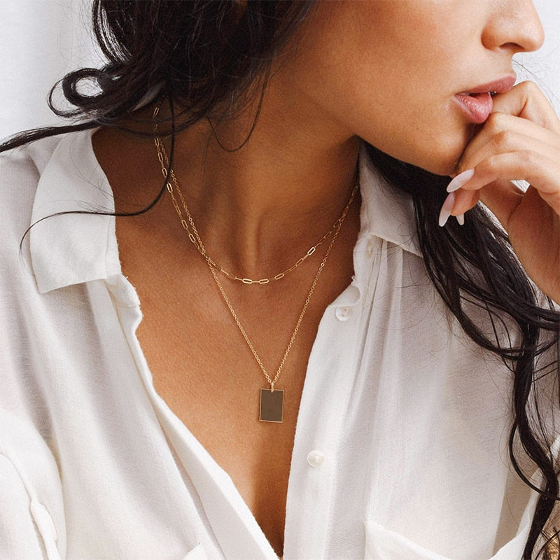 Elegant Square Pendant