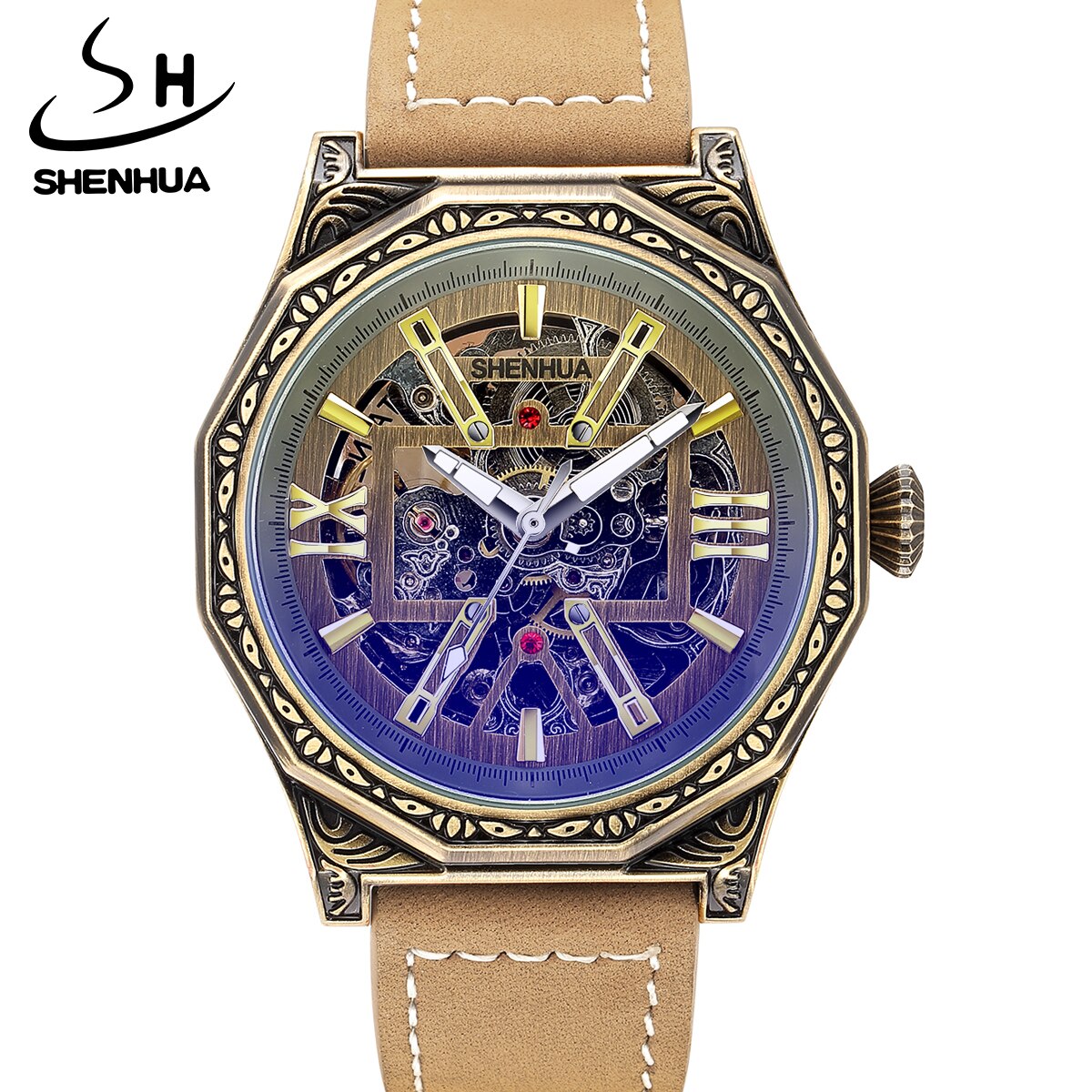 Metal Ruby Roman Watch