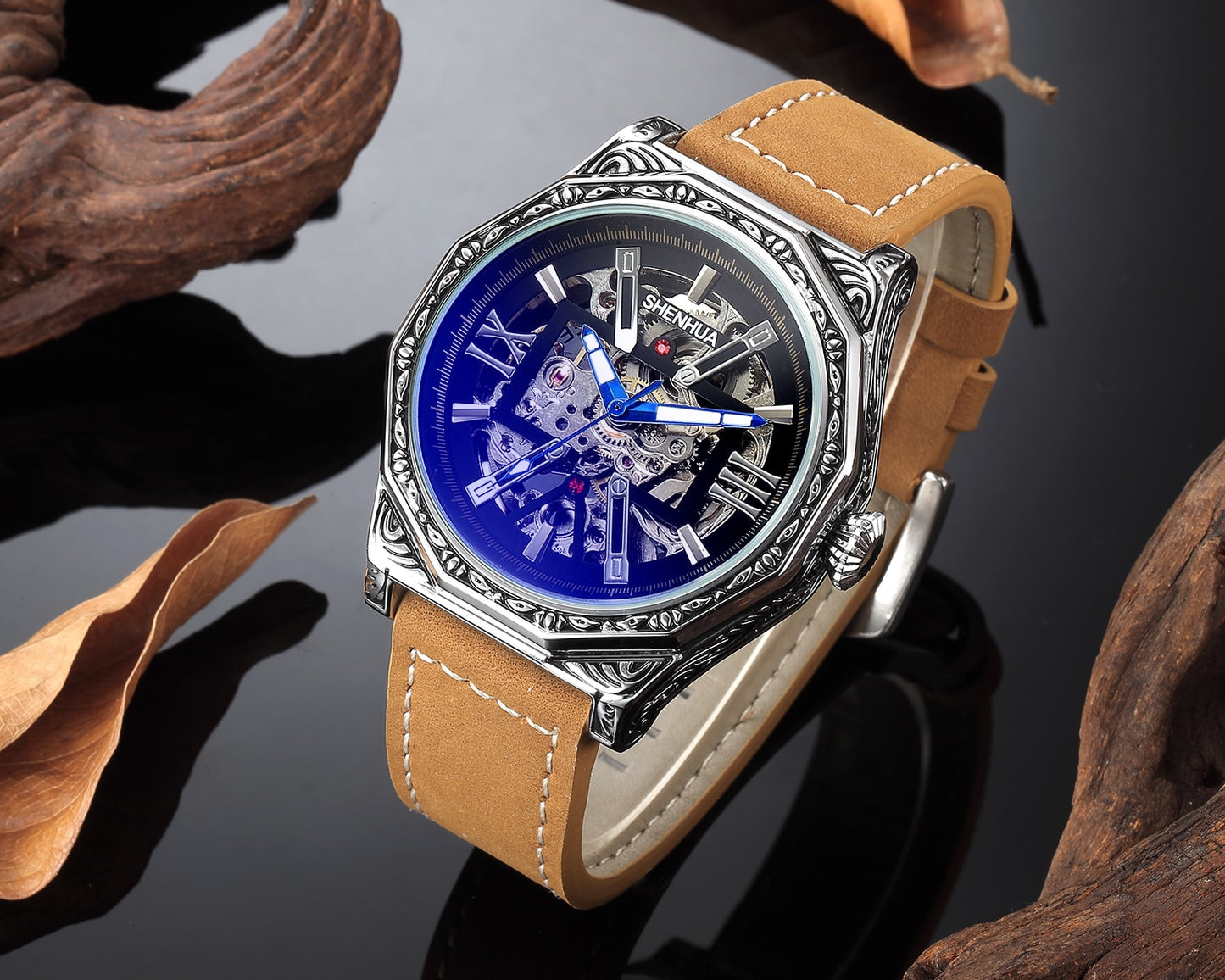 Metal Ruby Roman Watch