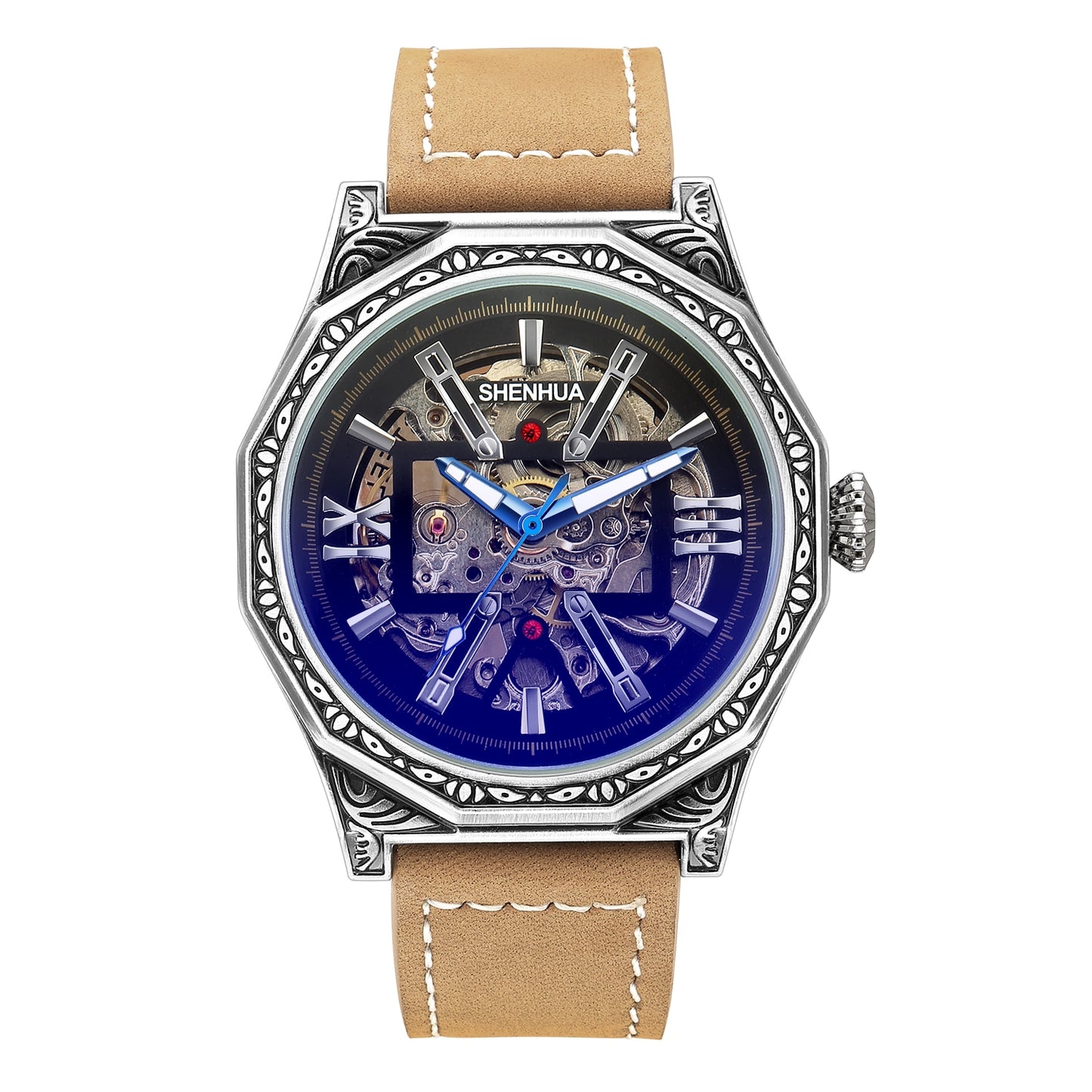 Metal Ruby Roman Watch