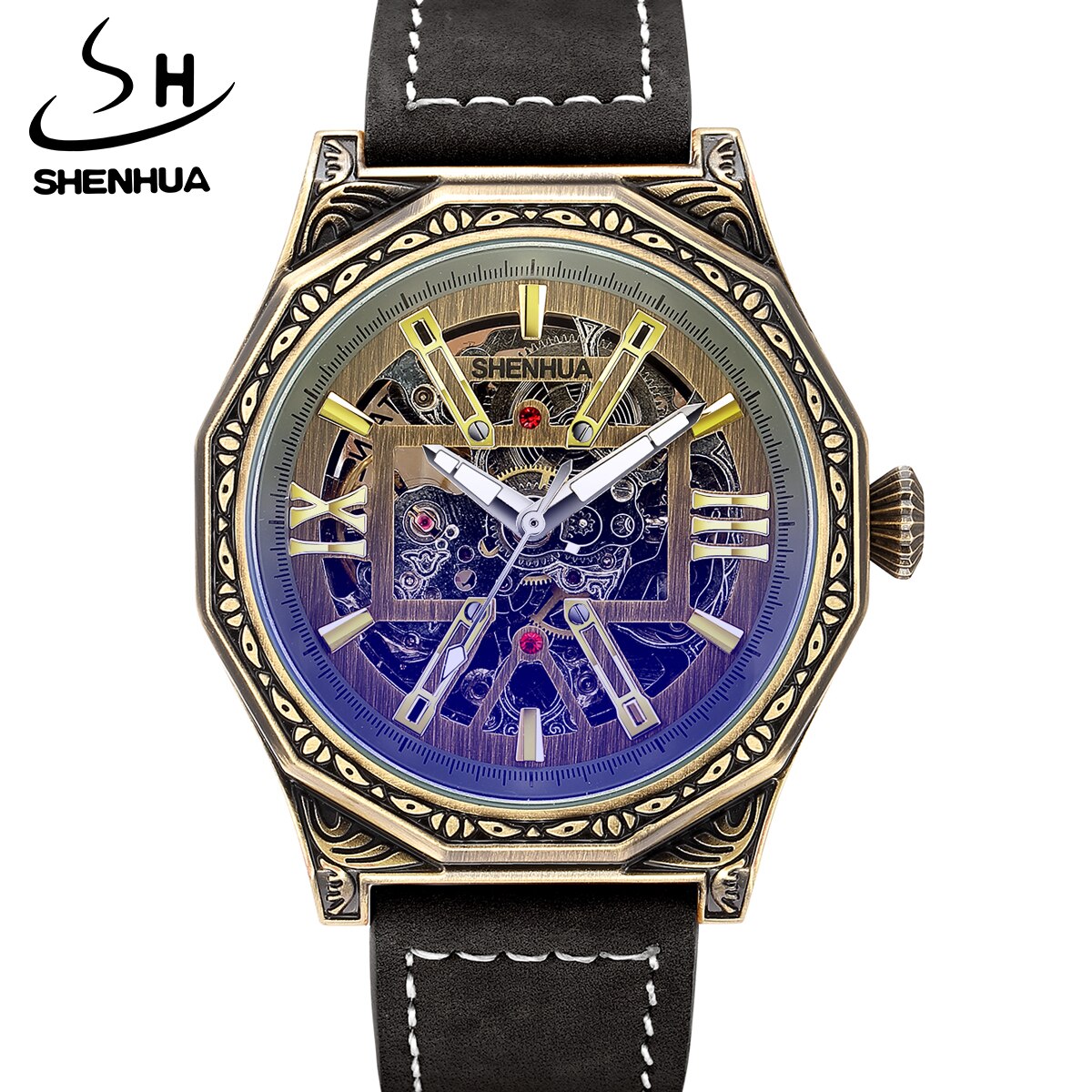 Metal Ruby Roman Watch