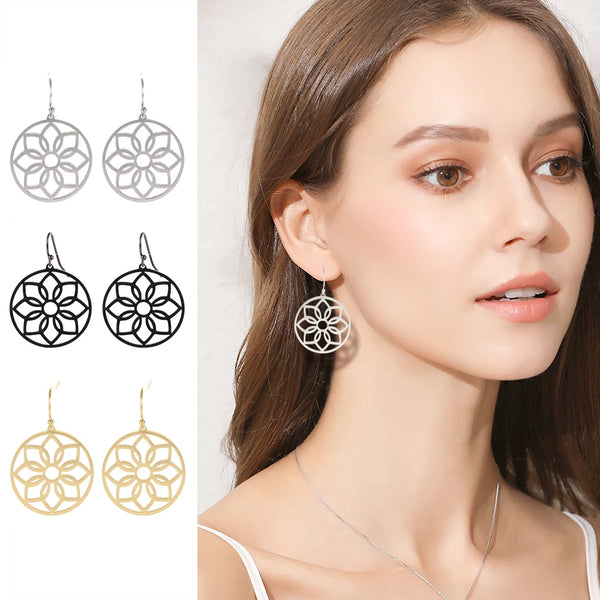 Athena Allure Designer Boho Flower Earrings