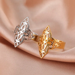 Athena Allure Designer Fliigree Flower Rings