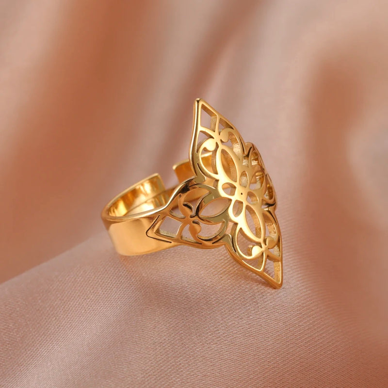 Athena Allure Designer Fliigree Flower Rings