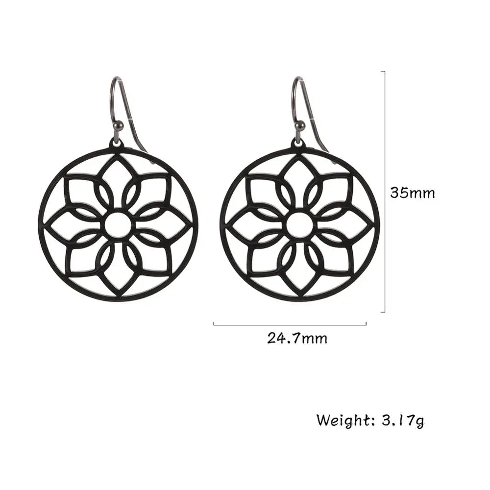 Athena Allure Designer Boho Flower Earrings