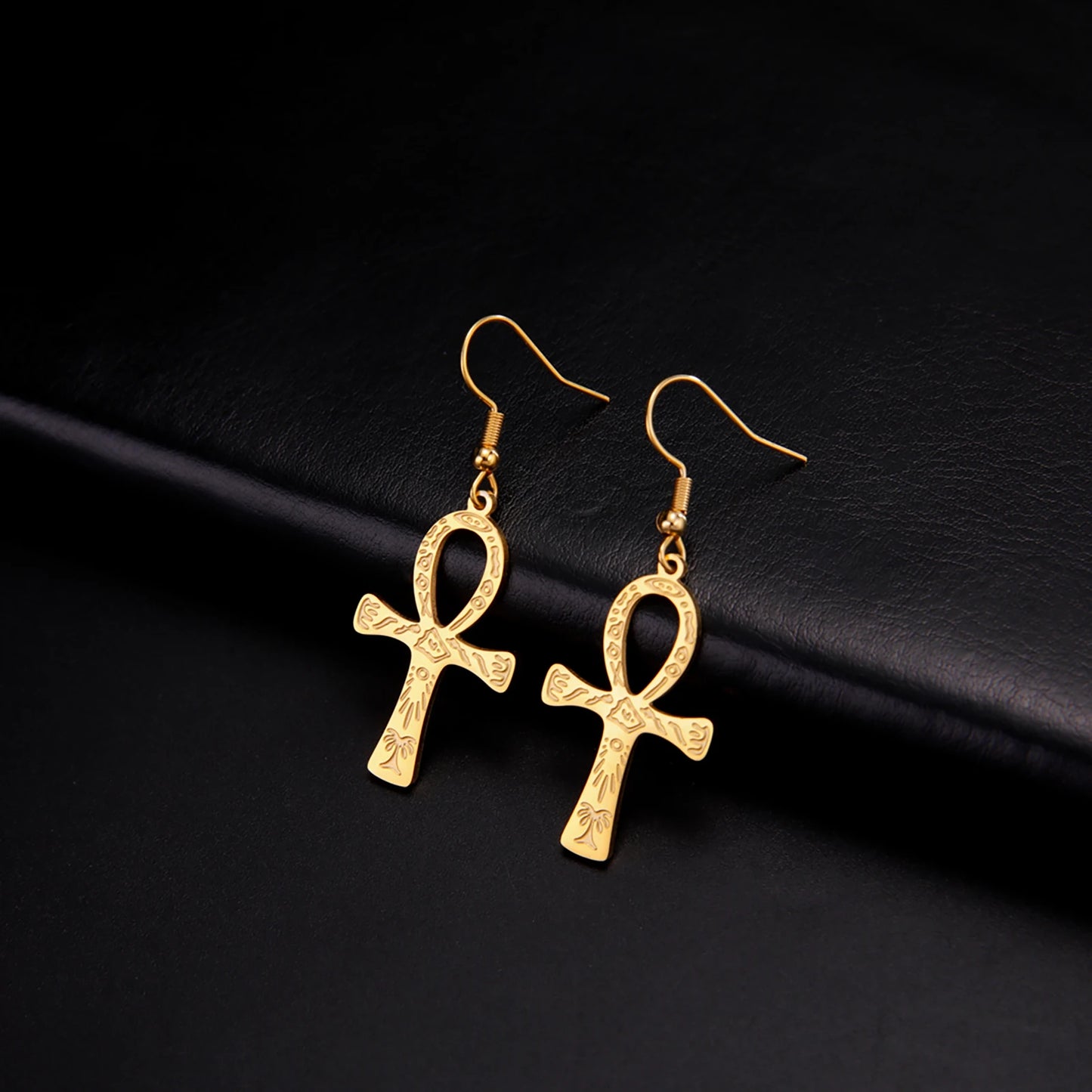 Athena Allure Designer Ankh Earrings