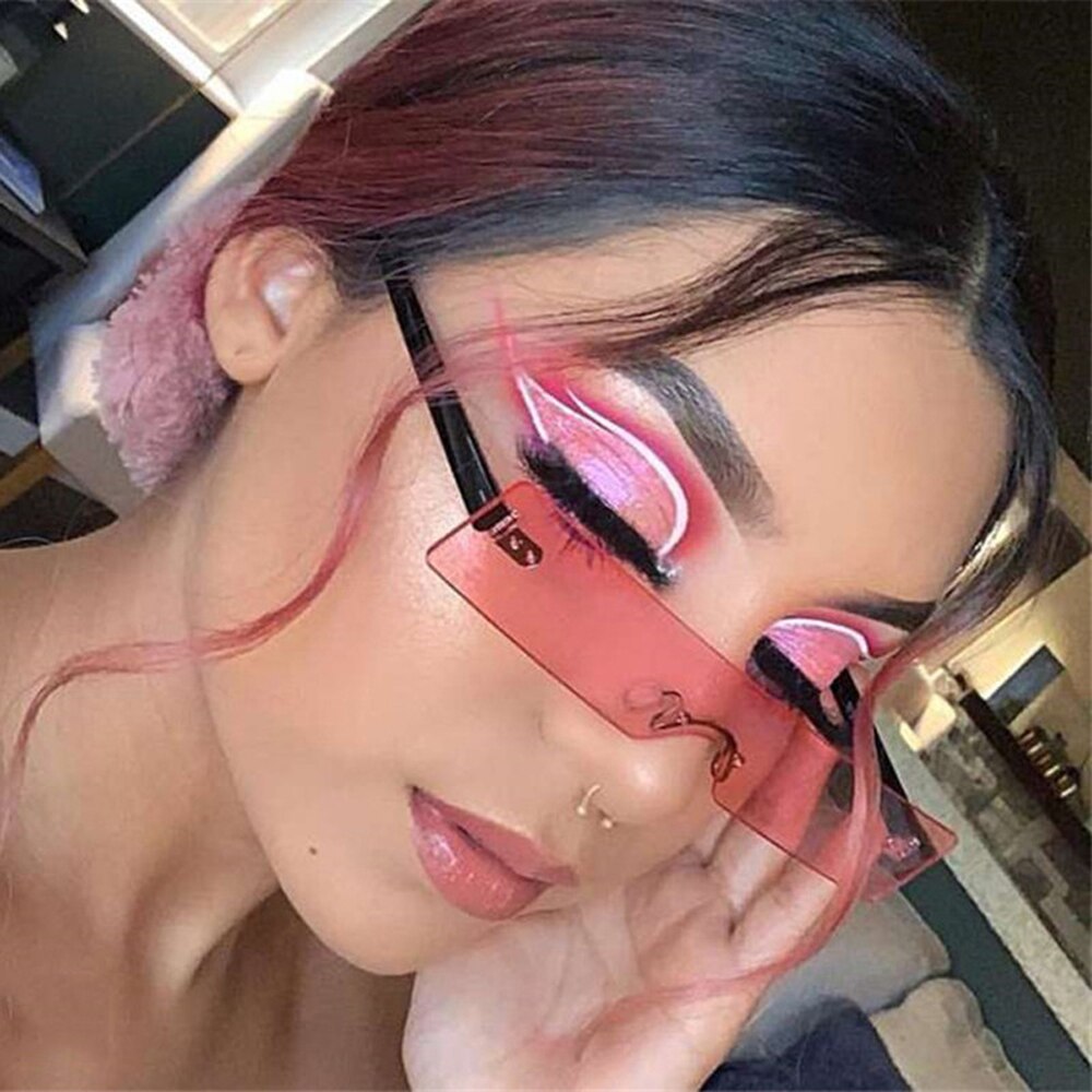 Oversized Rimless Designer Shades