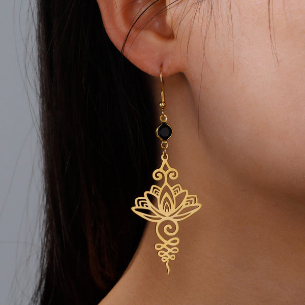 Athena Allure Designer Lotus Earrings