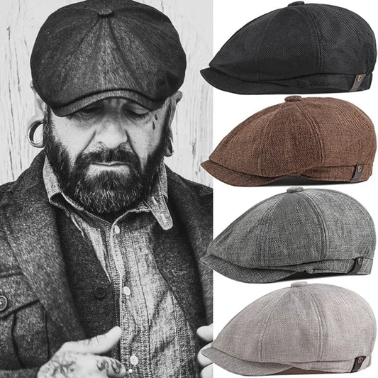 Athena Allure Designer Herringbone Flat Cap