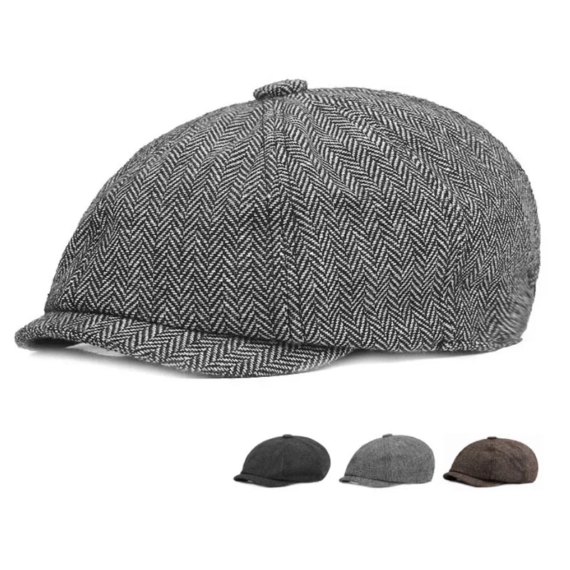 Athena Allure Designer Herringbone Flat Cap