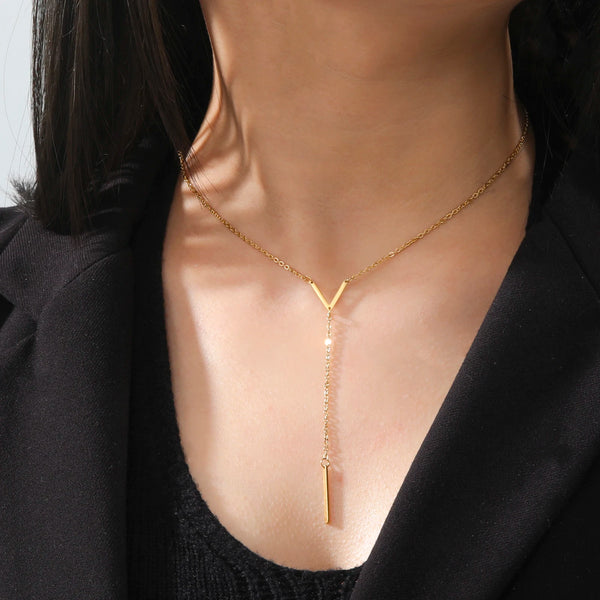 Athena Allure Designer Bar Necklace