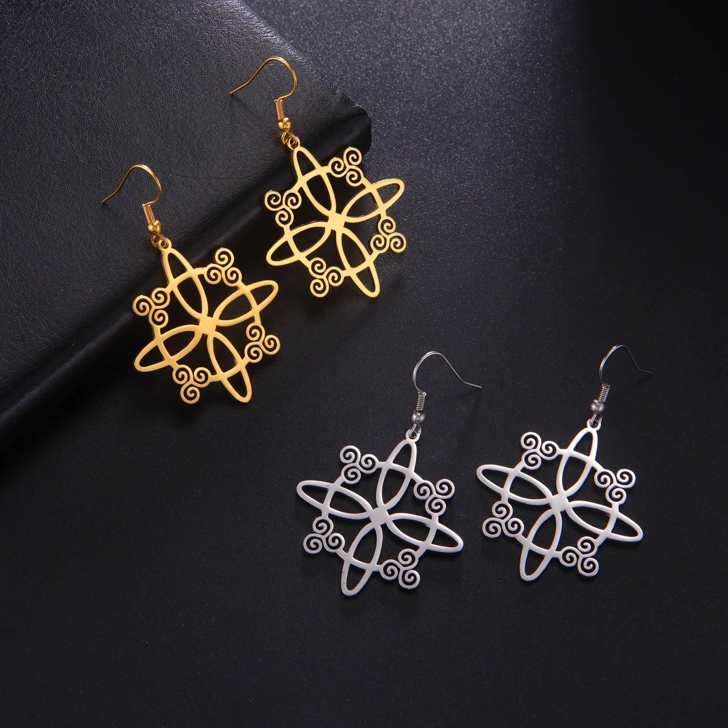 Athena Allure Designer Triskelion Knot Earrings