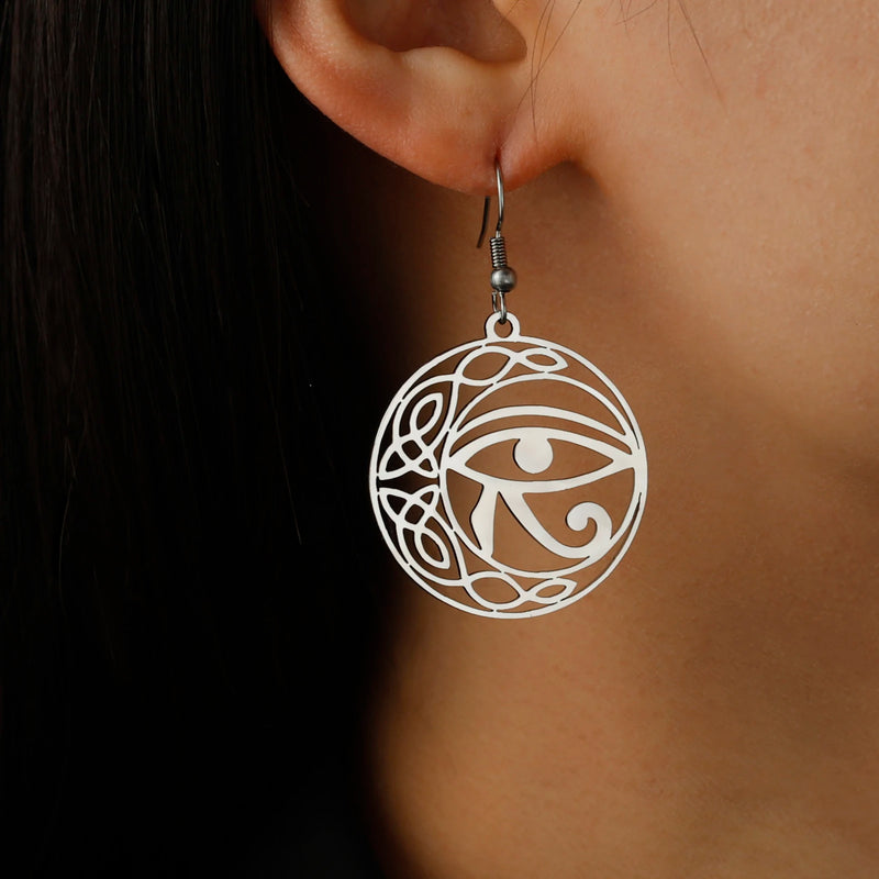 Athena Allure Designer Eye Of Horus Earrings
