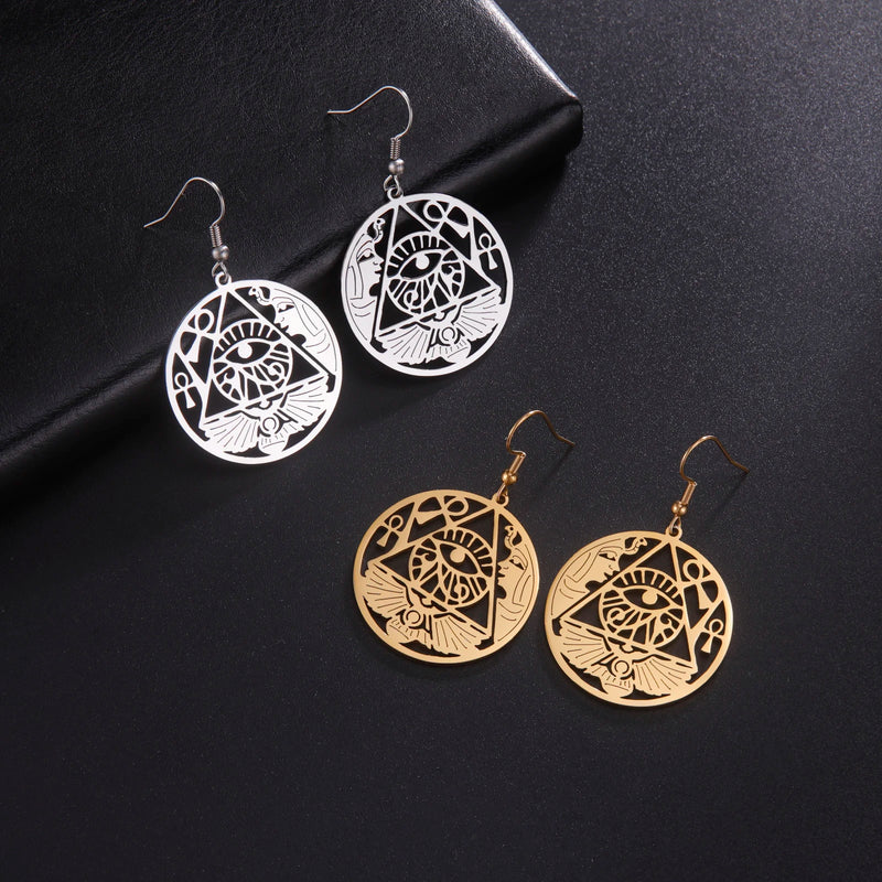 Athena Allure Designer Eye Of Horus Earrings