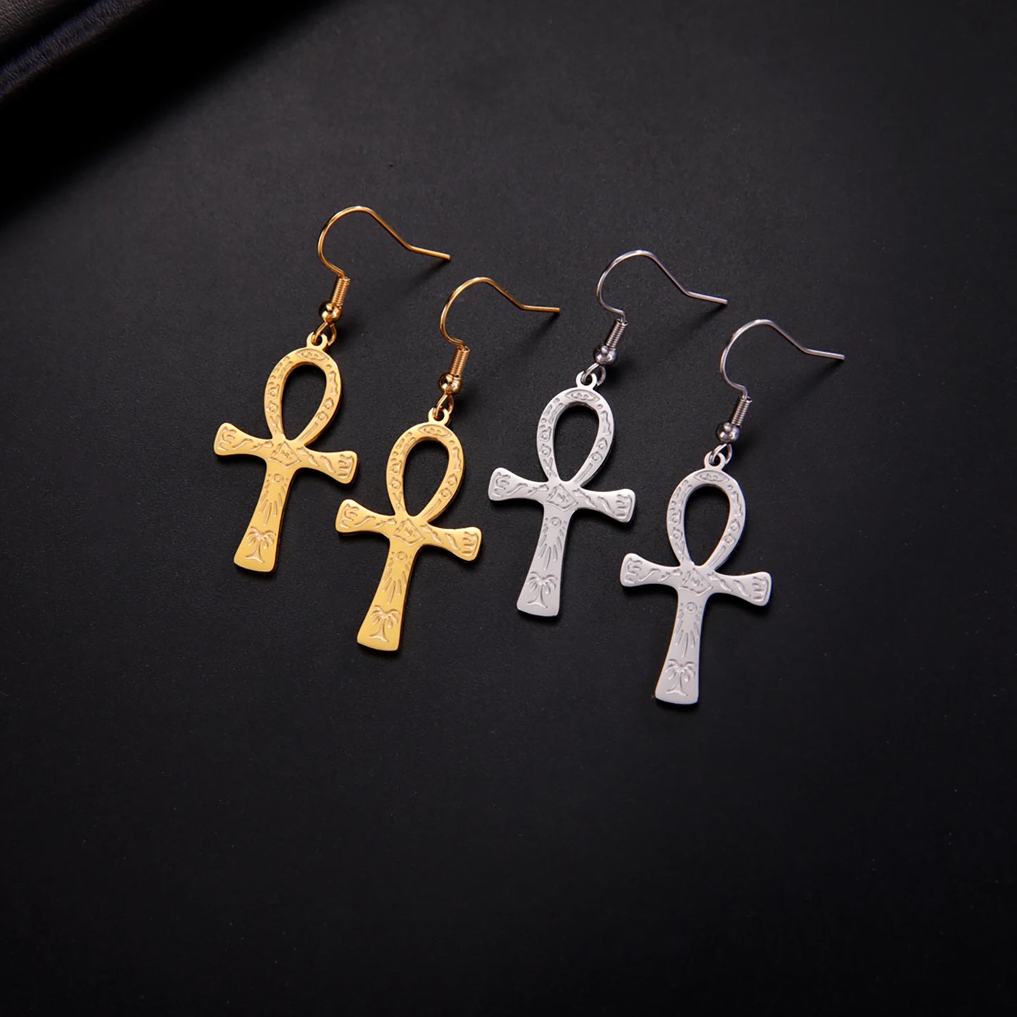 Athena Allure Designer Ankh Earrings