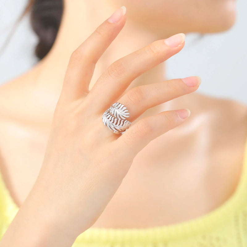 Athena Allure Designer Leaf Ring