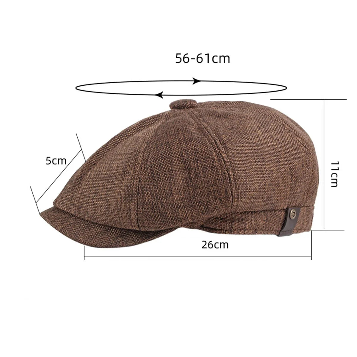 Athena Allure Designer Herringbone Flat Cap