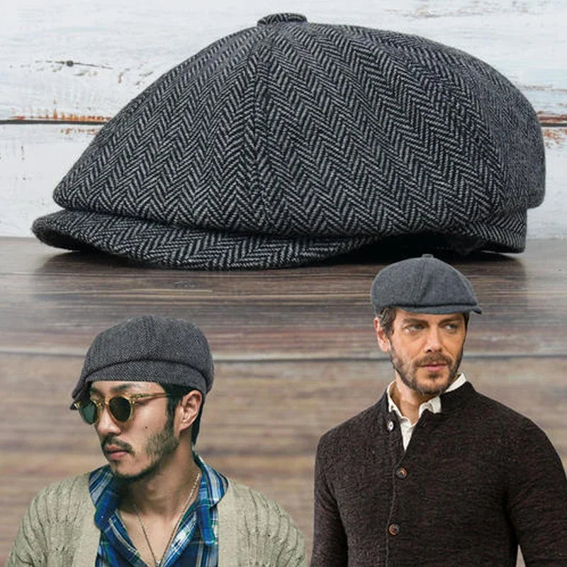 Athena Allure Designer Herringbone Flat Cap