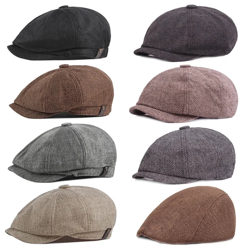 Athena Allure Designer Herringbone Flat Cap