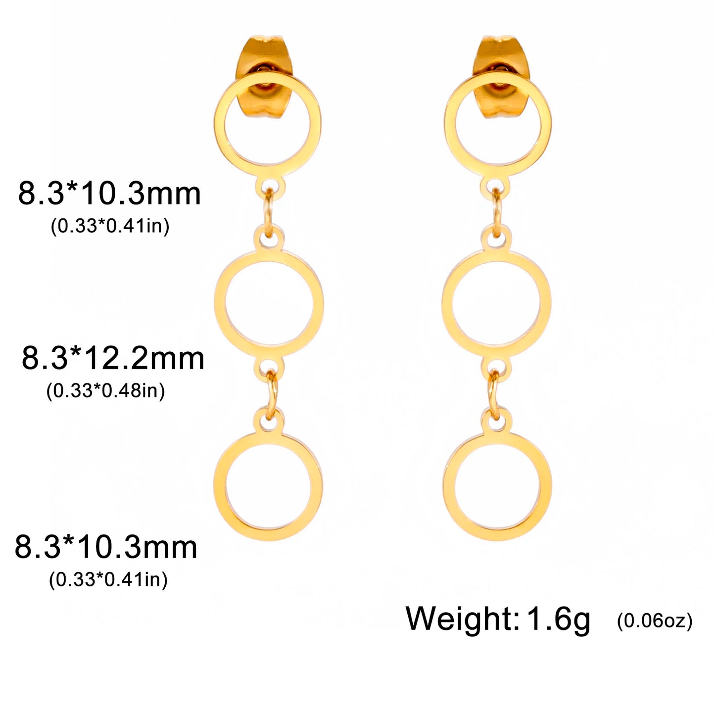 Athena Allure Designer Circle Earrings