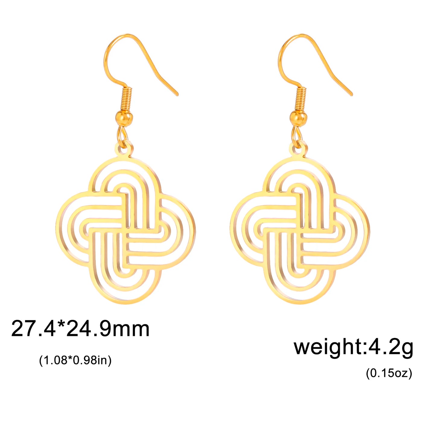 Athena Allure Designer Solomon’s Knot Earrings