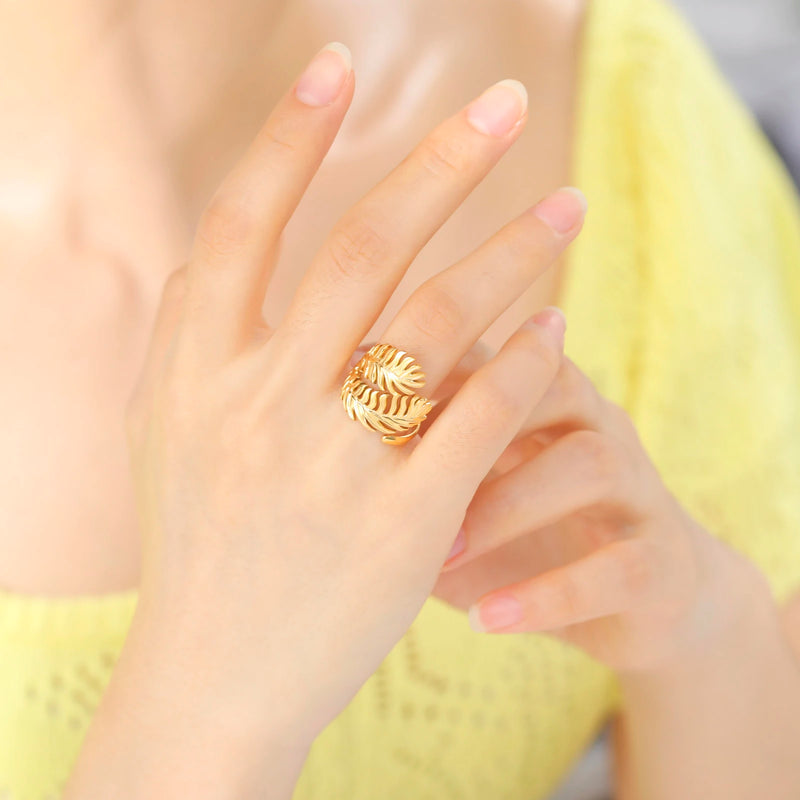 Athena Allure Designer Leaf Ring