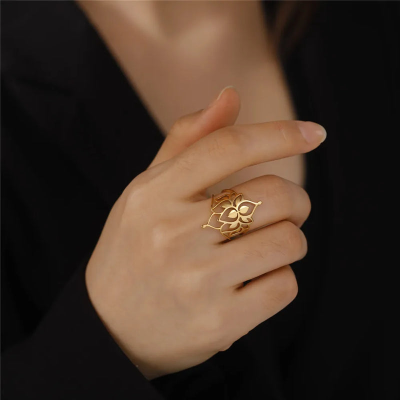 Athena Allure Designer Fliigree Flower Rings