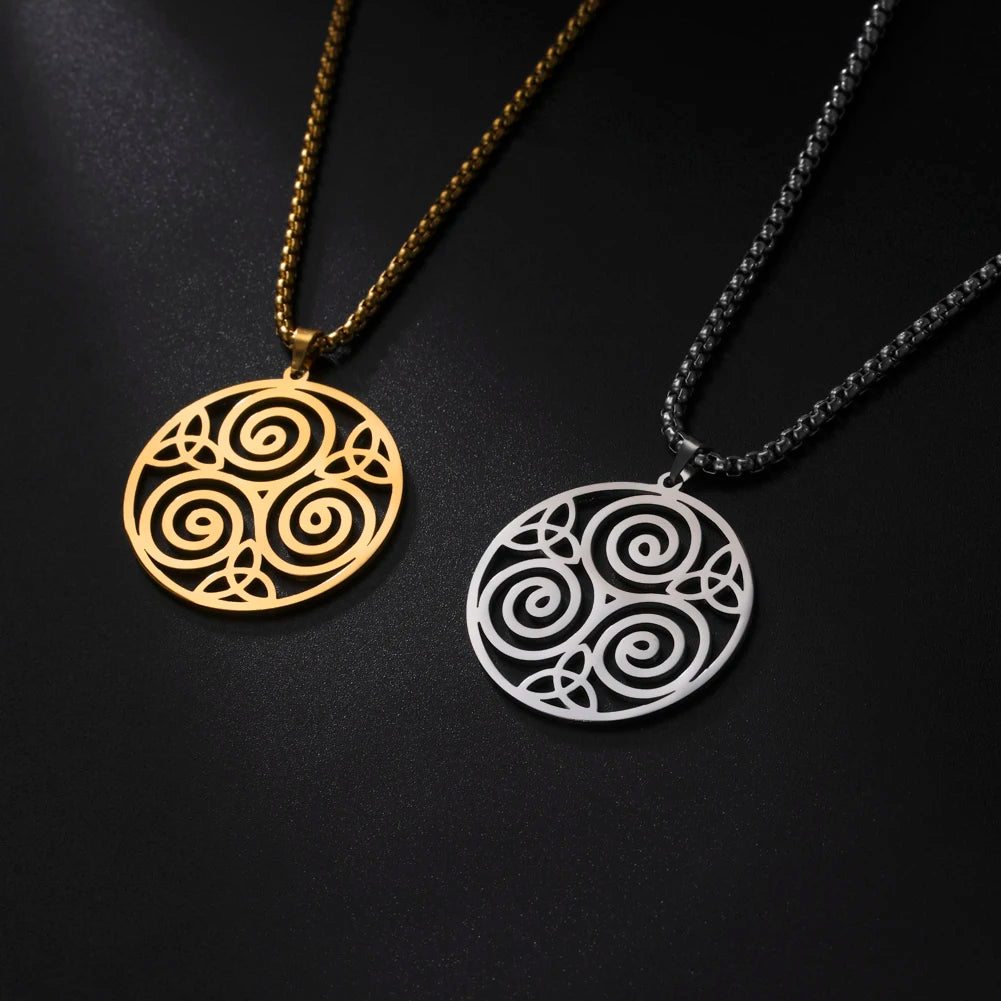 Athena Allure Designer Triskelion Necklace