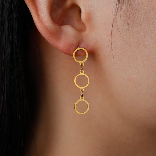 Athena Allure Designer Circle Earrings