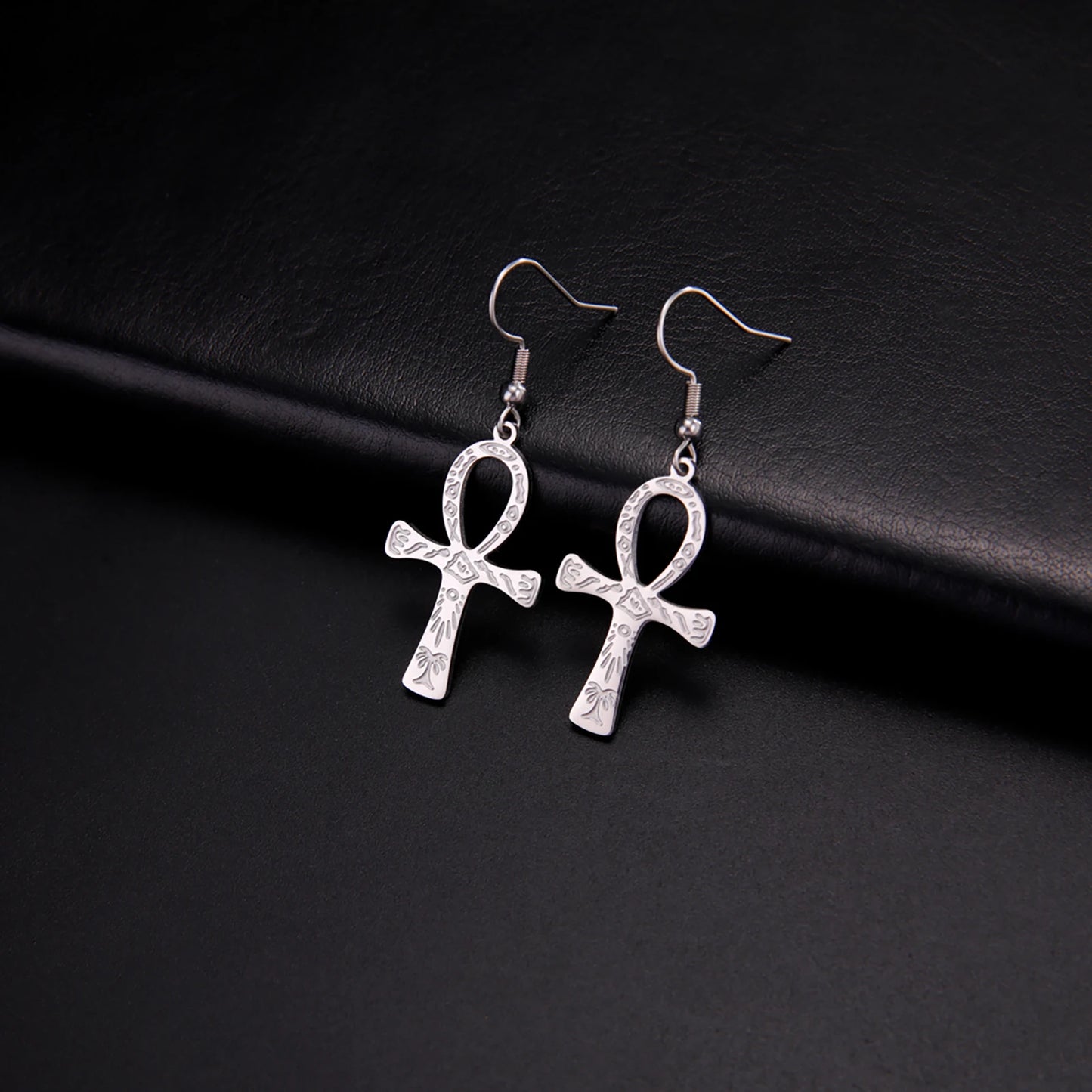 Athena Allure Designer Ankh Earrings