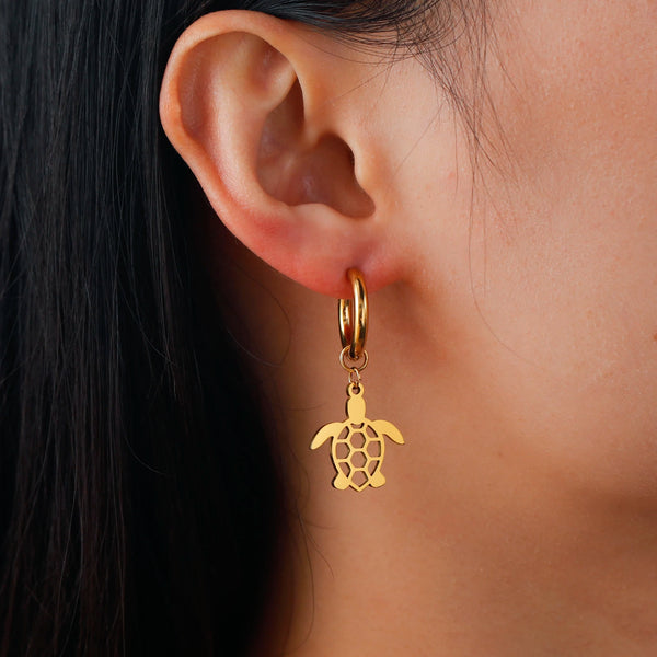 Athena Allure Designer Turtle earrings