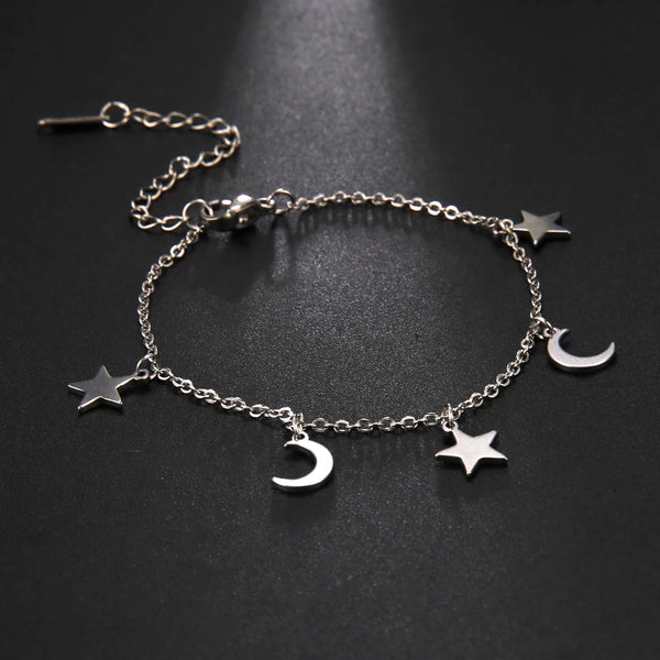 Athena Allure Designer Bohemian Moon Charm Bracelet