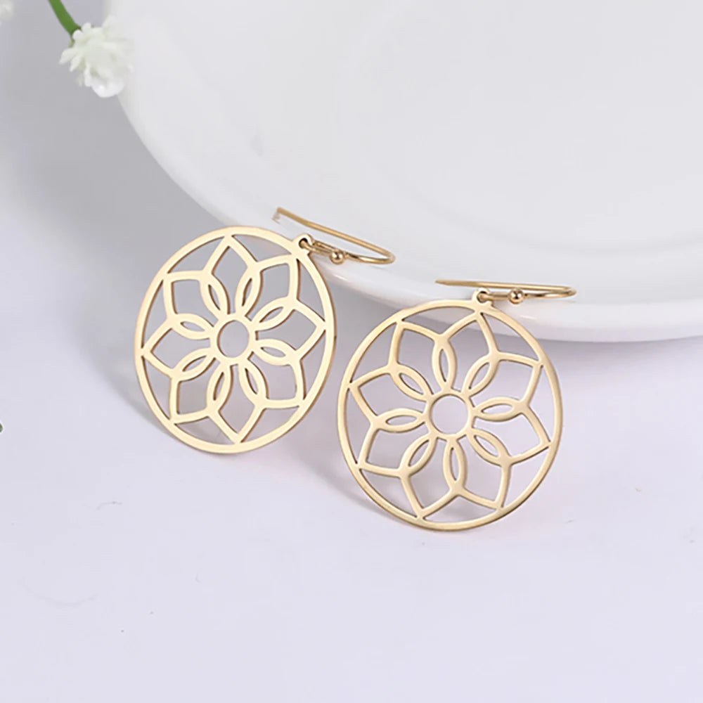 Athena Allure Designer Boho Flower Earrings