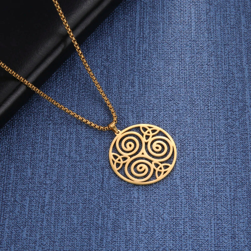 Athena Allure Designer Triskelion Necklace