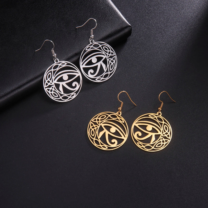 Athena Allure Designer Eye Of Horus Earrings