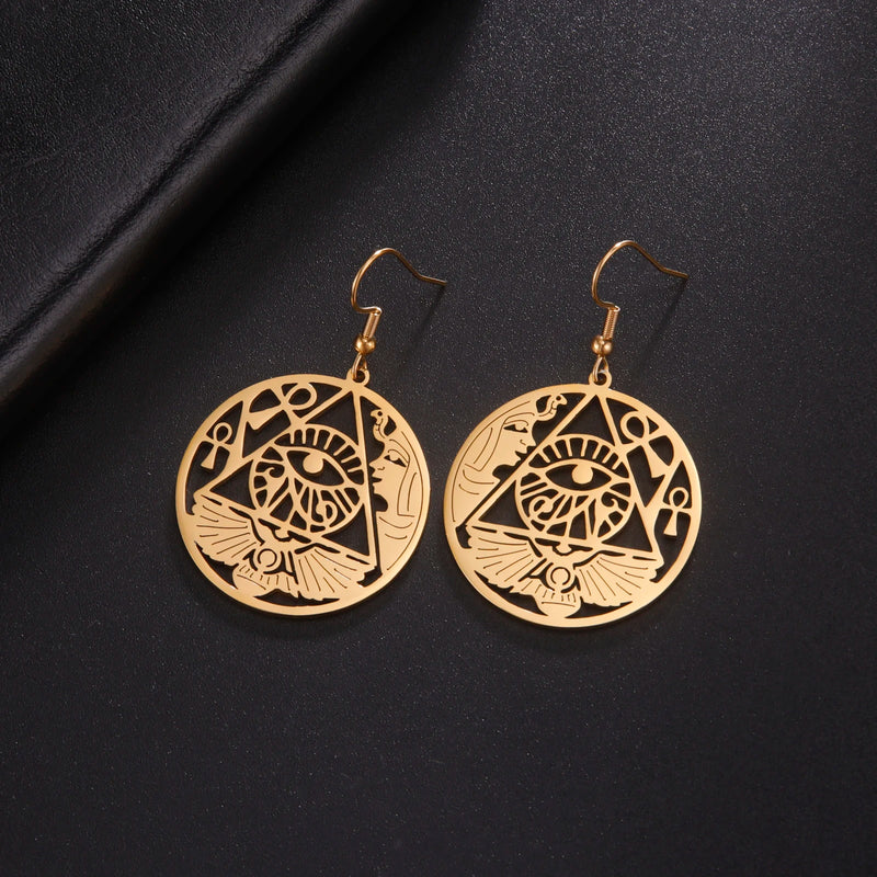 Athena Allure Designer Eye Of Horus Earrings