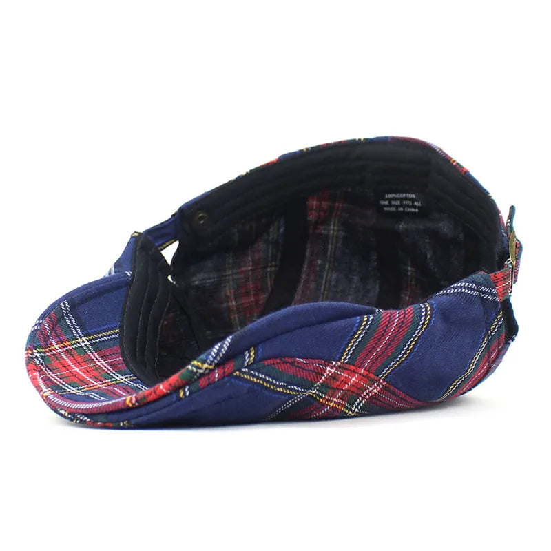 Athena Allure Designer Tartan Flat Caps