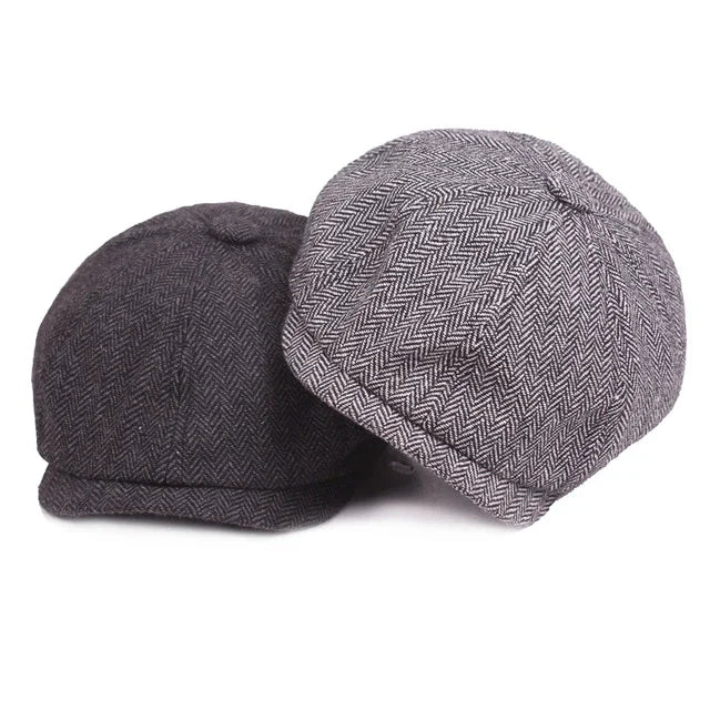 Athena Allure Designer Herringbone Flat Cap