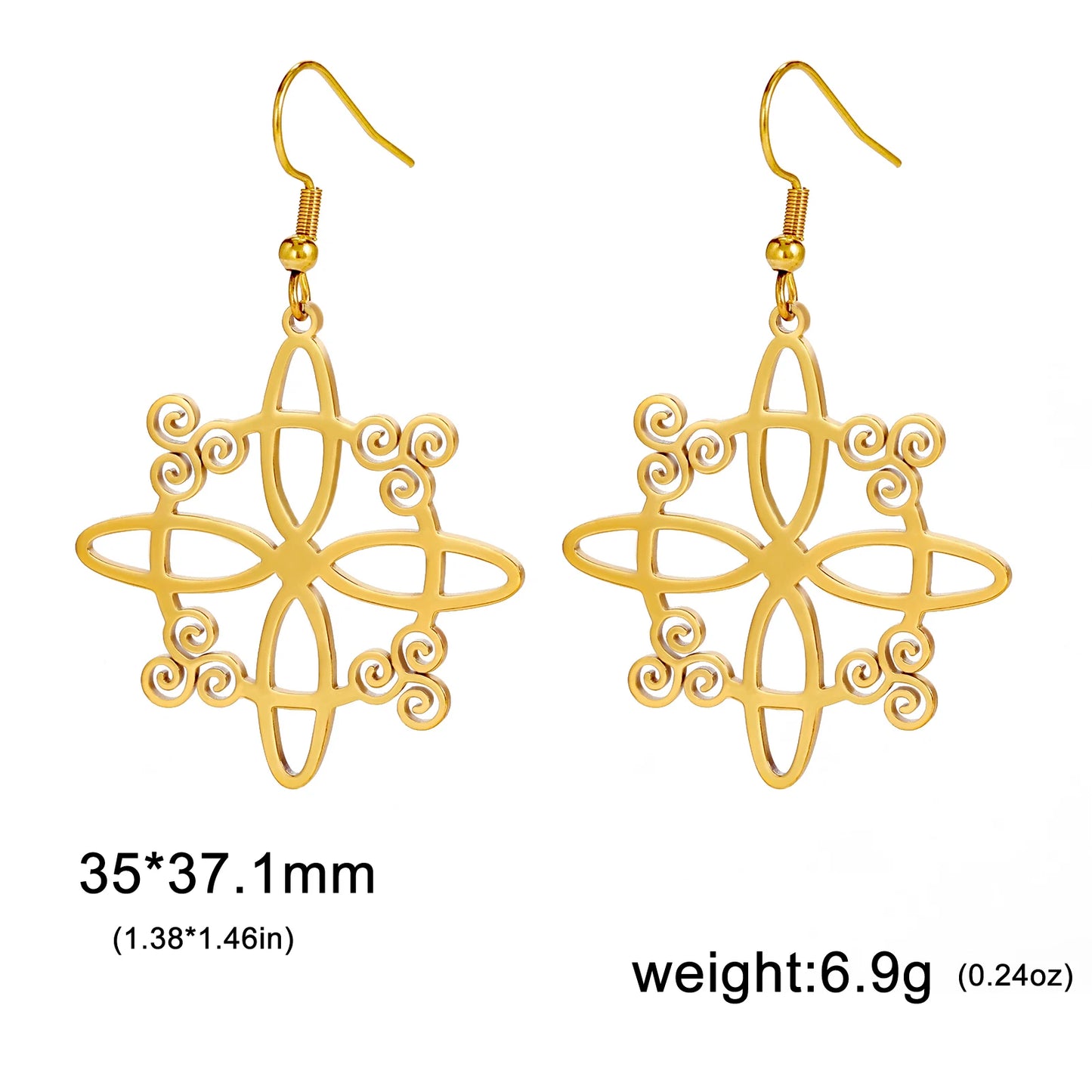 Athena Allure Designer Triskelion Knot Earrings