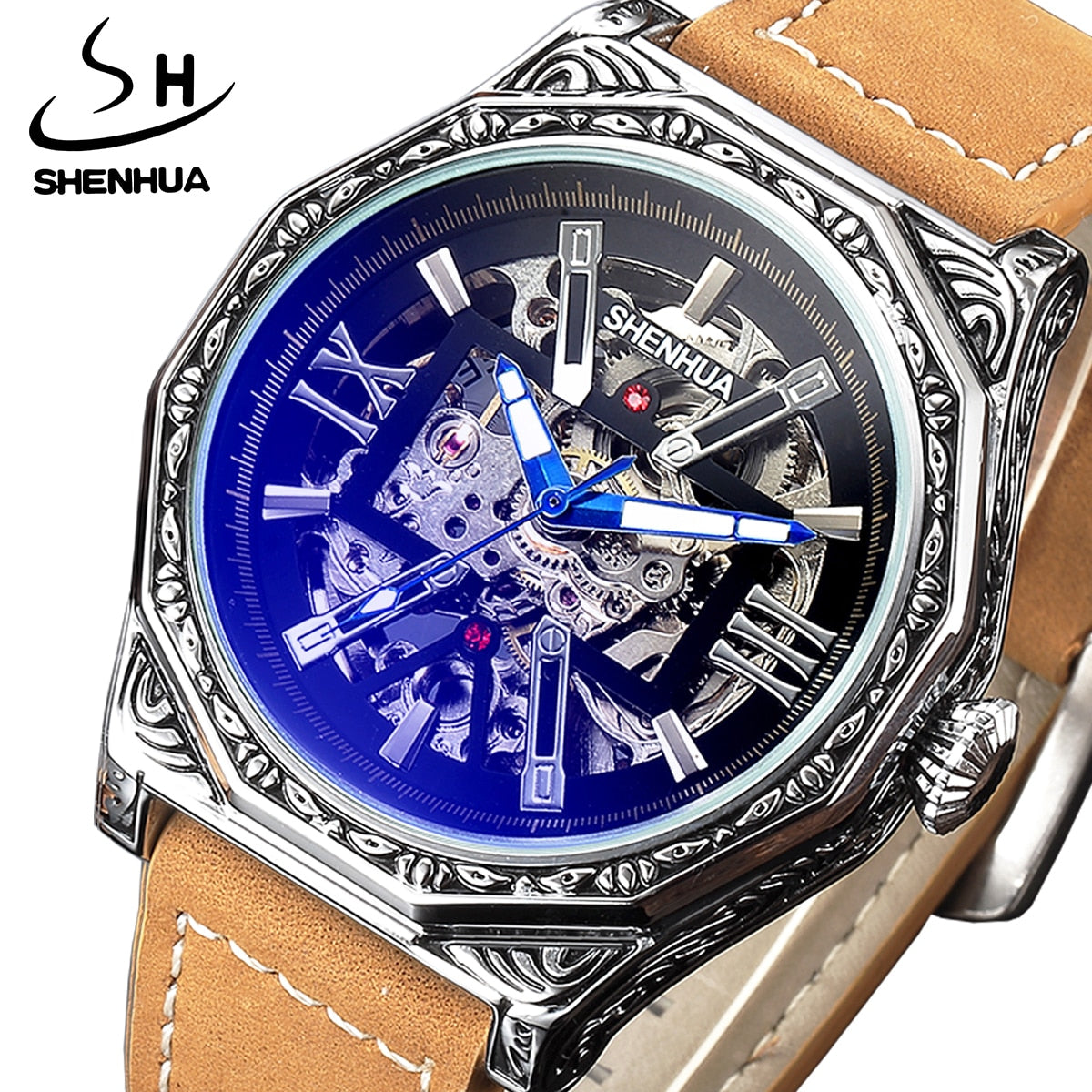 Metal Ruby Roman Watch