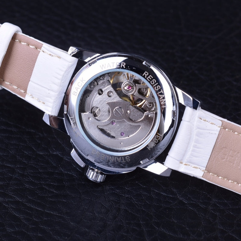 Ladies Diamond Display Skeleton Watch