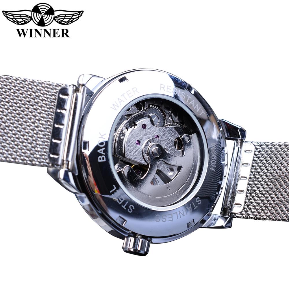 Silver Mechanical Military Style Watch